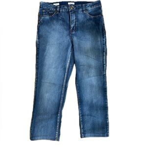 Tribal Cropped Straight Leg Jeans Size 12